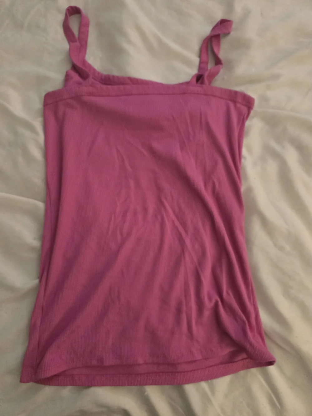 Girls Ribbed Spaghetti Strap Tank Top - Pink